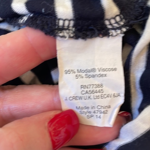 J. Crew Maxi Striped Long Jersey Skirt Navy Blue White Size XXS J.crew Summer - Picture 11 of 11
